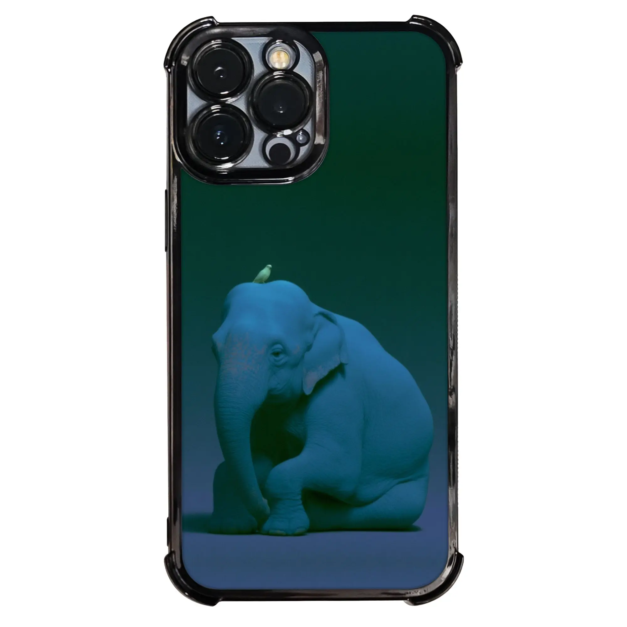 Nouvelle coque de téléphone antichoc en forme d'éléphant bleu mignon, avec processus d'électrodéposition, pour divers modèles d'iPhone