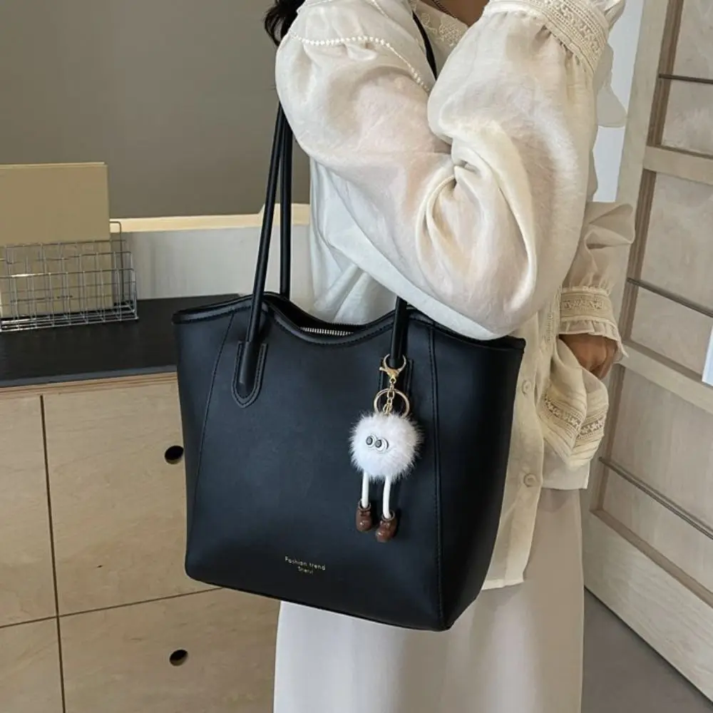 

Simple Large Capacity PU Tote Bag Minimalist Handbag Ladies Shoulder Bag Ins Style Underarm bag Girls