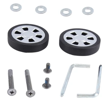 ชุด55X13mm ล้อกระเป๋าเดินทาง2ล้ออะไหล่ตลับลูกปืนล้ออุปกรณ์หมุนได้แบบกระเป๋าเสื้อผ้ากระเป๋าเดินทาง PU ทนทาน