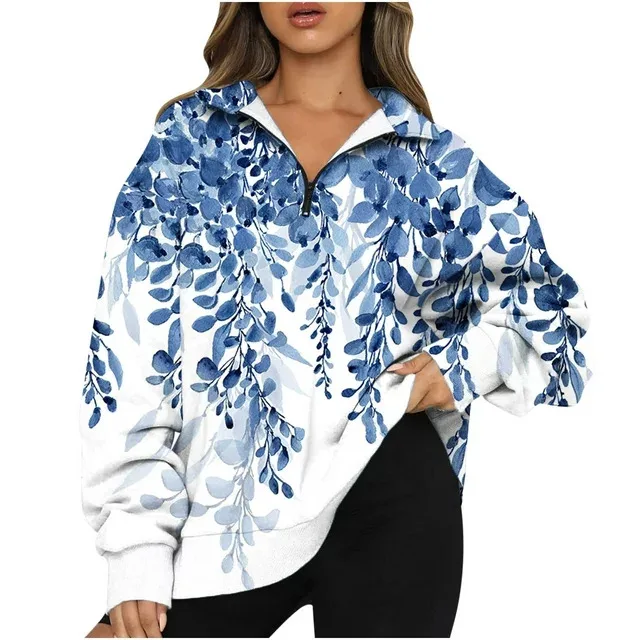 Long Sleeved Zippered Spring And Autumn Oversized Cross-Border Design With A 3d Digital Fashionable And Comfortable CollarWF4