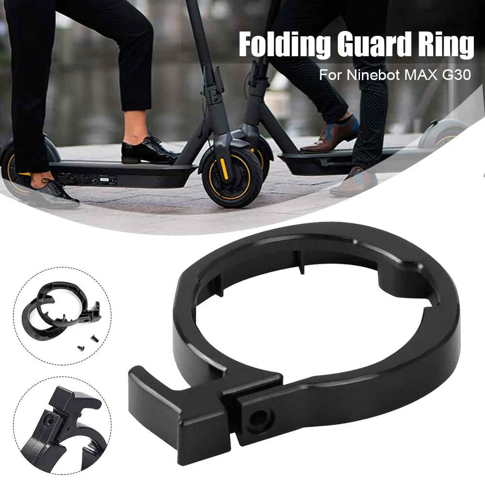 Folding Guard Ring For Ninebot MAX G30 Electric Scooter Front Tube Insurance Circle Front Round Locking Ring Scooter Accessories