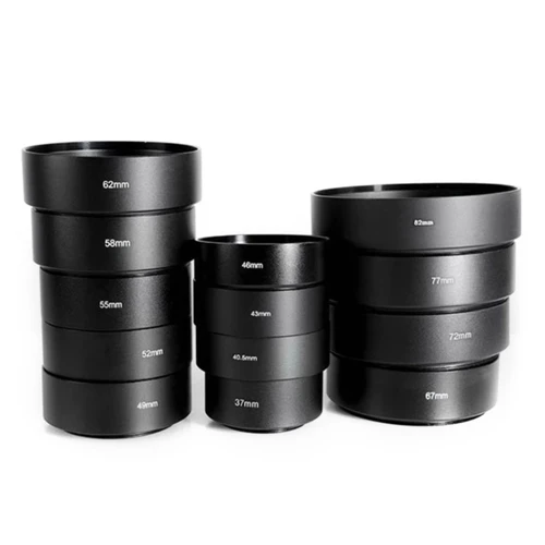 Imagen 2 del producto 37 39 40,5 43 46 49 52 55 58 62 67 72 77 82mm parasol de lente de Metal para cámara Canon Nikon Sony parasol Universal