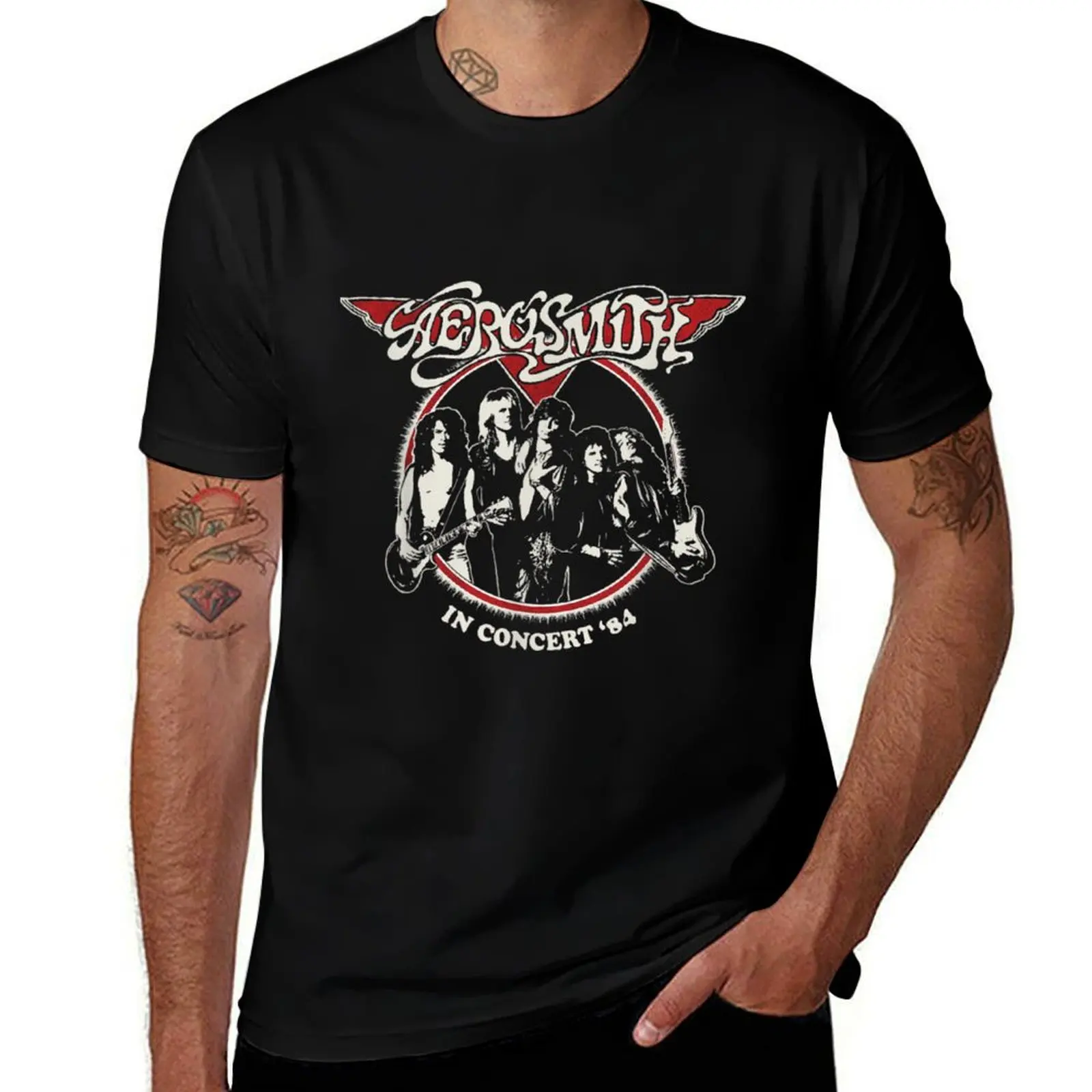 

Back In The Saddle 1984 Tour T-Shirt Aerosmith Shirt Music Shirt T-Shirt t shirt man plain cotton tshirt 100% T-Shirt