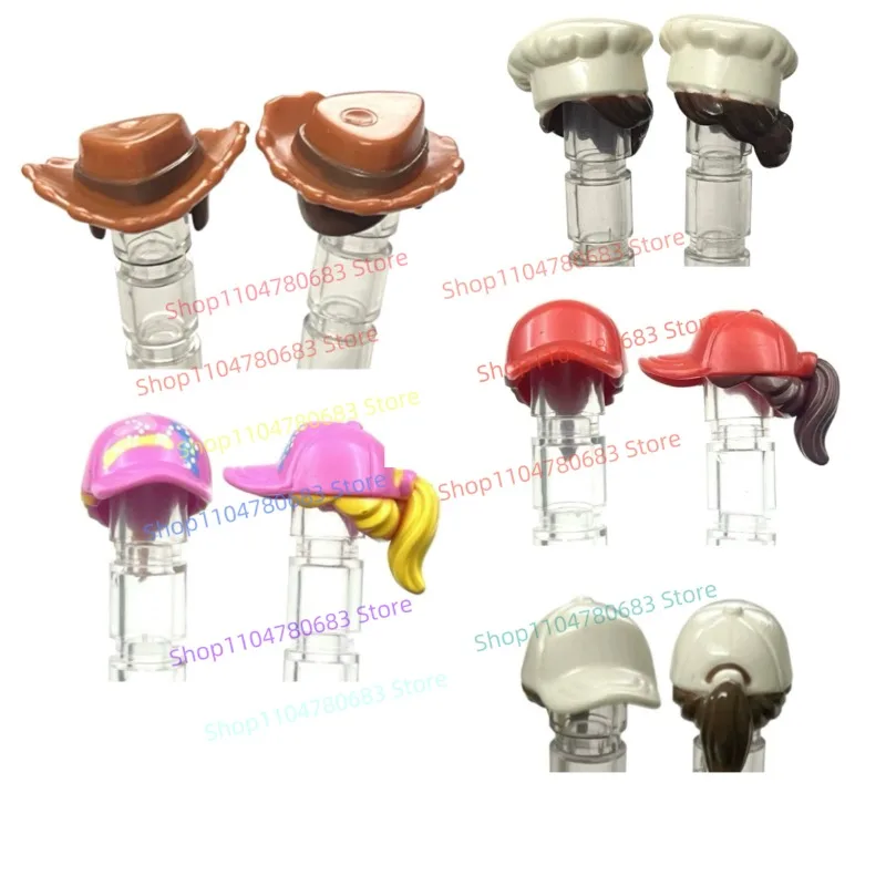 

Конструктор MOC: Аксессуары для мини-кукол – бейсболки, шапки, сборные коллекционные украшения, праздничные подарки.