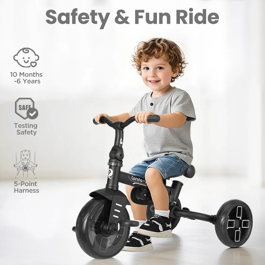 幼児用自転車ベビーカー 10ヶ月から6歳まで 8in1 折りたたみ式ベビーカー自転車 幼児用 3-5歳 男の子と女の子へのギフト 三輪車