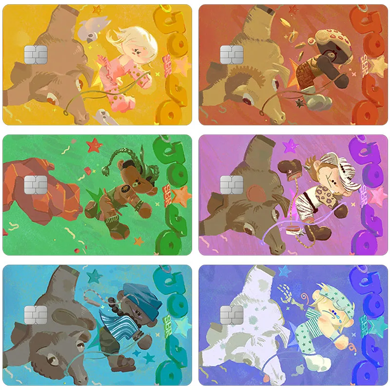 Gyro Zeppeli Diego Brando Funny Valentine JOJO Anime Cartoon Matte Bank Debit Card Sticker Decoration Accessories Jewelry Gift