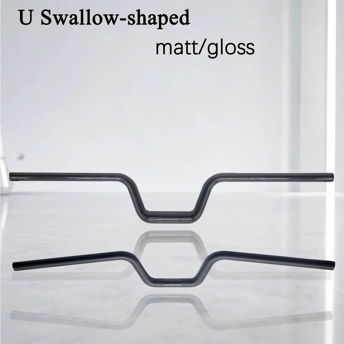 Matt 3K Carbon Fibre MTB Lightweight U Shape Handlebar,Diameter 31.8mm,Width 580/600/620/640/660/680/700/720/740/760mm