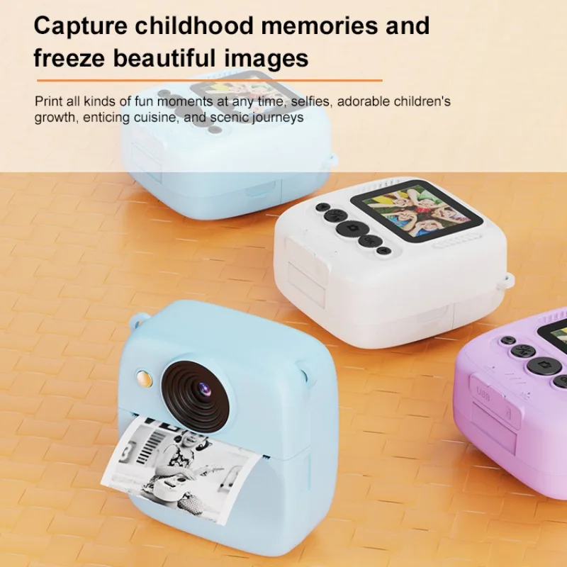 子供用インスタントプリントデジタルカメラセット,1080p,2.0インチ画面,ズーム,ビデオ,写真,誕生日,フェスティバルギフト,おもちゃ,子供用