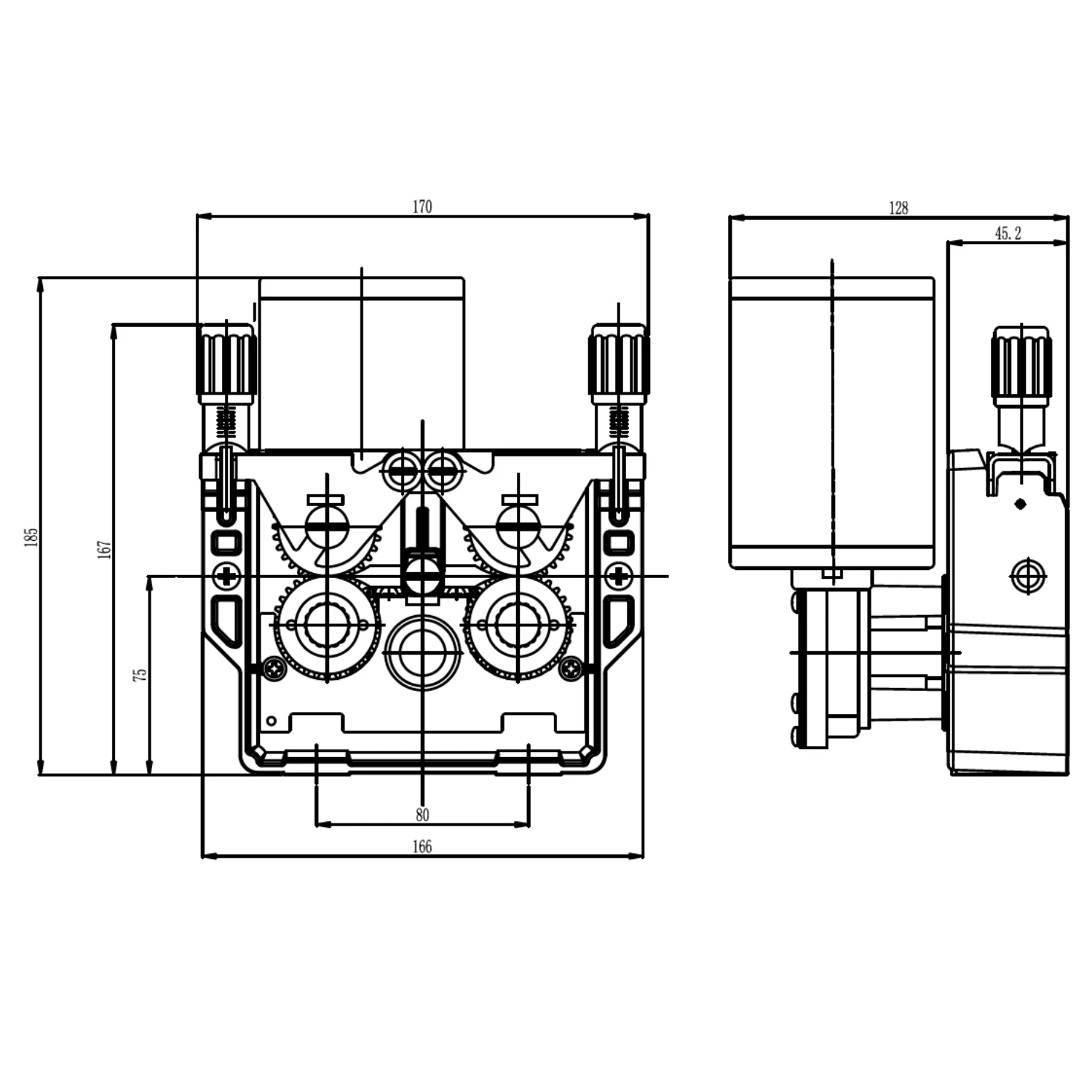 76zy-04 76zy04 37x12x19 Geared Drive Roller Laser Mig Aluminium Steel Flux Cored Wire Feed Feeder Motor Frame Assembly Welder