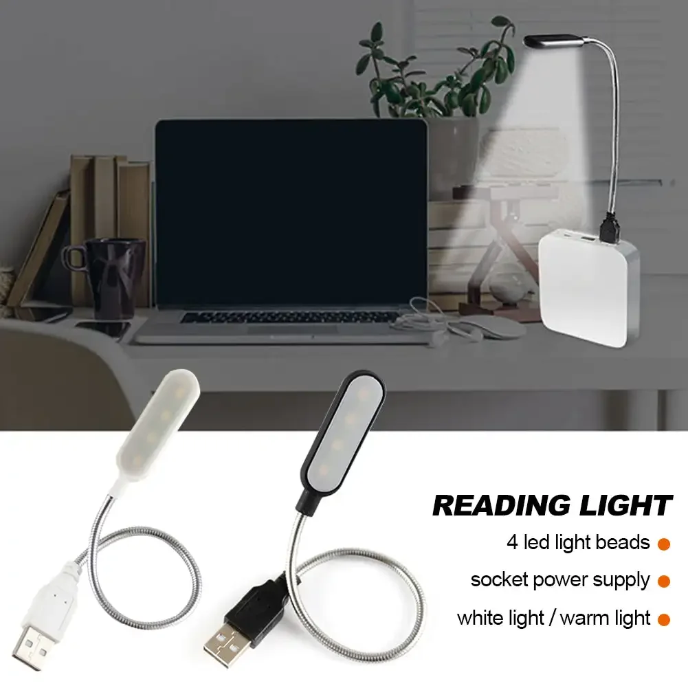 O mini usb conduziu a lâmpada de leitura, luz da noite, posto pelo portátil, caderno, computador, curso, portátil, presente do Natal