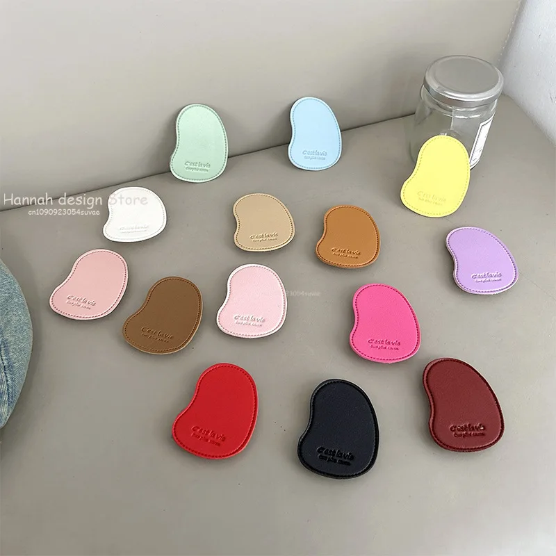 

Cute Leather For Magsafe Magnetic Phone Griptok Grip Tok Stand For iPhone 15Promax Wireless Charging Case Bracket Holder