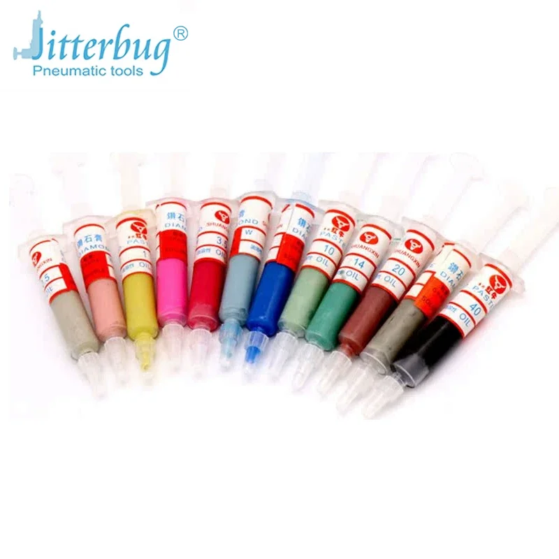 

12 шт. алмазной полировальной пасты в шприцах для полировки ювелирных изделий, нефрита, форм, зеркал и удаления царапин