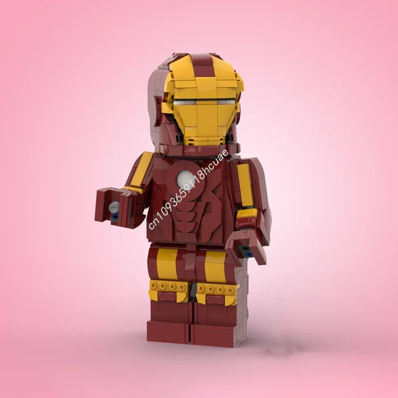 

Набор строительных блоков MOC Iron Hero (789 деталей), увеличенная минифигурка, конструктор для подростков, рождественский подарок, модель для взрослых коллекционеров и детей