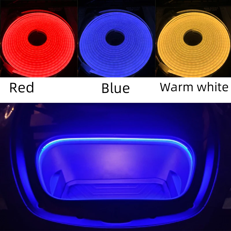 Frunk Brighten LED Strip Modified Lighting For Tesla Model 3 Model Y S X 5M Waterproof Flexible Front Trunk Silicone Light