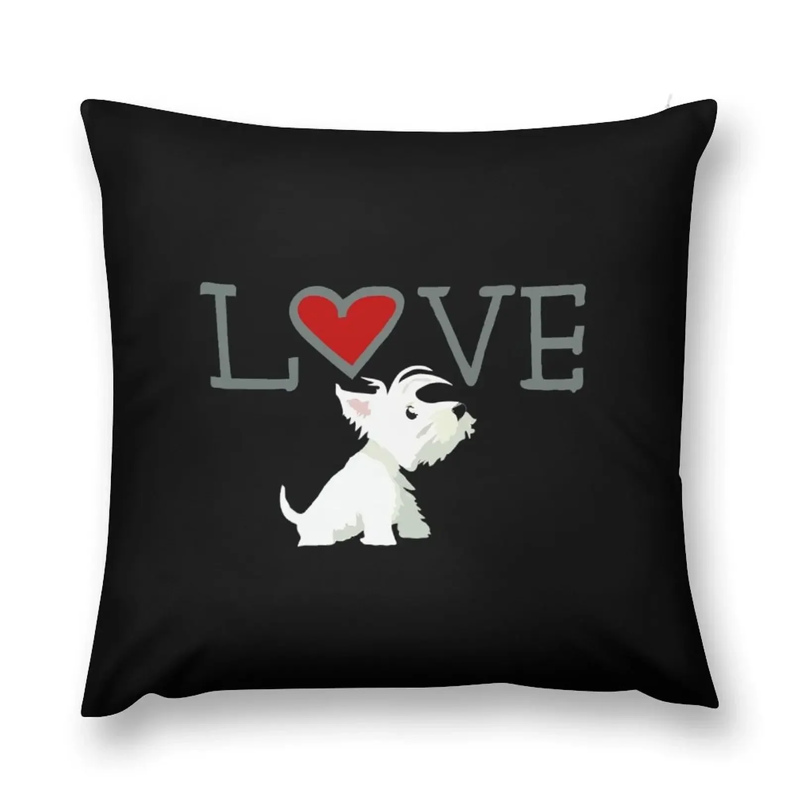 Love dogs, West Highland White Terrier - Westie Throw Pillow Sofa Decorative Covers Sofas Covers Cushions Cover pillow