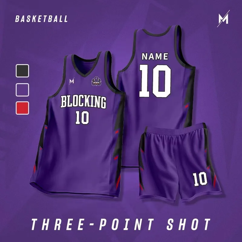 

New American Style Jersey Basketball Suit College Men'S Competition Uniform Training Wear League Customization