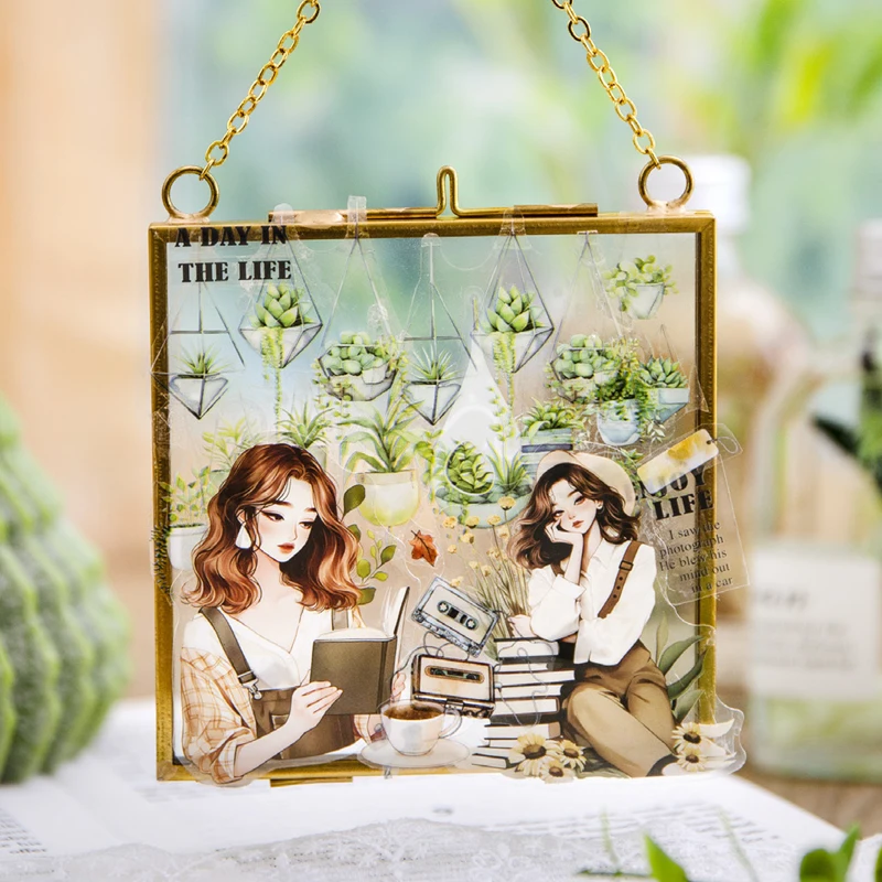 شريطٌ لاصق 50 مللي متر * 2 متر نباتات معلقة بوعاء يموت قطع الشريط سجل القصاصات لتقوم بها بنفسك ومجلة مخطط الديكور ل جراب هاتف دفتر