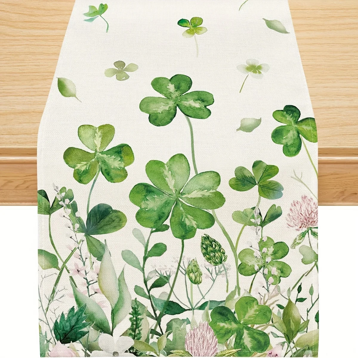 1pc St Patricks Day Table Runner Gnome Shamrock Table Runner Happy Saint Patrick'S Day Decor For Kitchen Dining Table Home