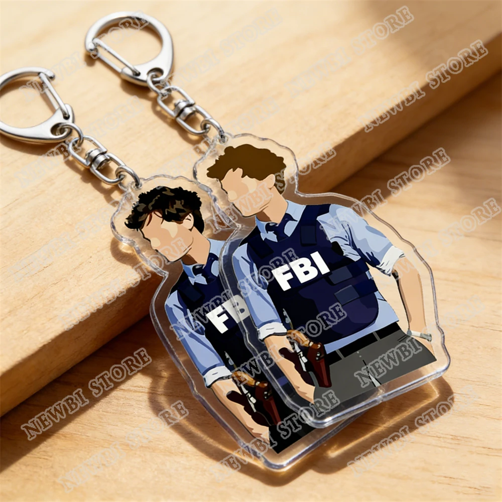 FBI BAU Criminal Minds Keychains for Women Accessories Bag Spencer Reid Criminalminds FBI Morgan Key Chain Fans Gifts Keyrings - view 3