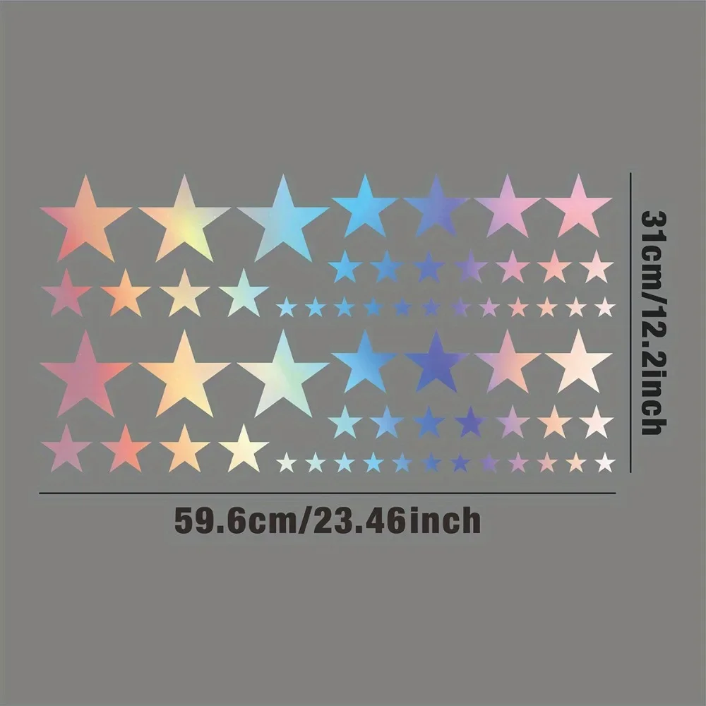 1set Five-pointed Star Car Stickers Waterproof Self-adhesive Vinyl Decals for DIY Vehicle Window Trunk Door Bumper