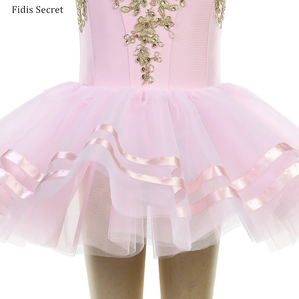 Preciosos Tutus Románticos Color Rosa, Ropa para Niñas, Falda Tutú Abultada para Danza en Grupo, Disfraces de Ballet para Niñas y Adultas, para Actuaciones y Competiciones