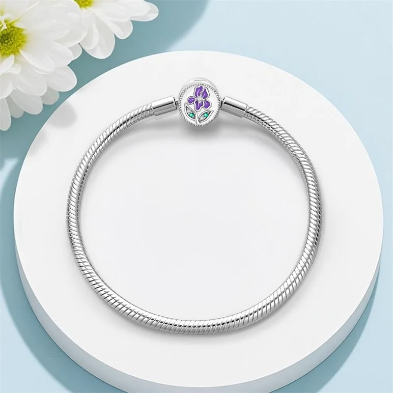 2026 New 925 Sterling Silver Iris Basic Chain Bracelets For Women Fashion Jewelry Party Wedding Accessories Gifts