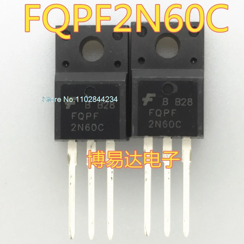 20 unids/lote 2N60 FQPF2N60C MOSFET N TO-220F circuito integrado