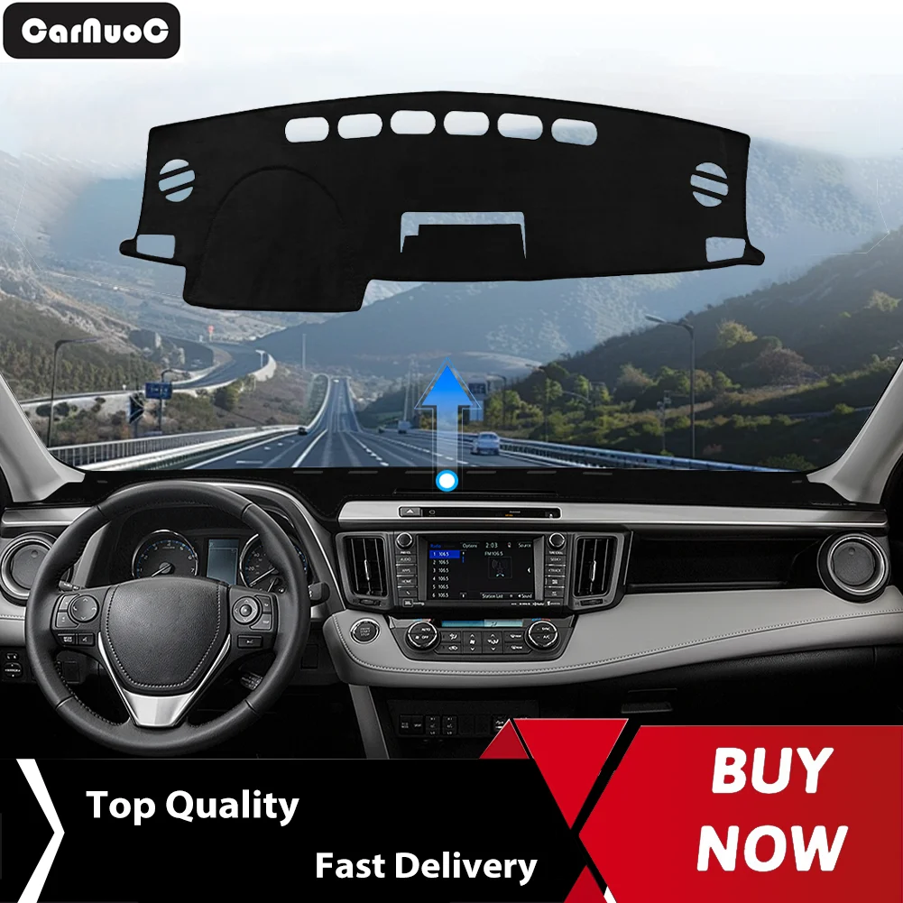 

Anti-Slip Dashboard Protection Pad UV Shield Heat Resistant Cover for Car Interior Panels For Toyota RAV4 XA40 2013-2018