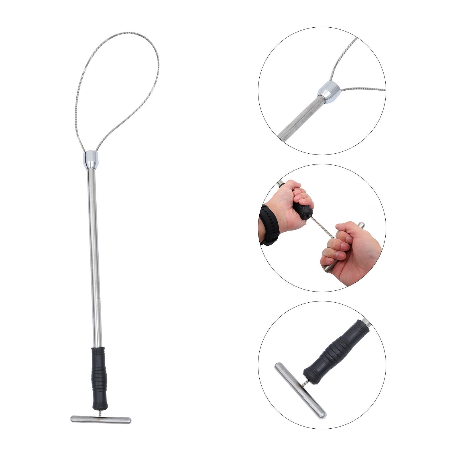Stainless Steel Holder Catcher 1PC Equipment Multi Strand Wire Rope Safe Design for Pigs Cattle Sheep Metal Pig Rope
