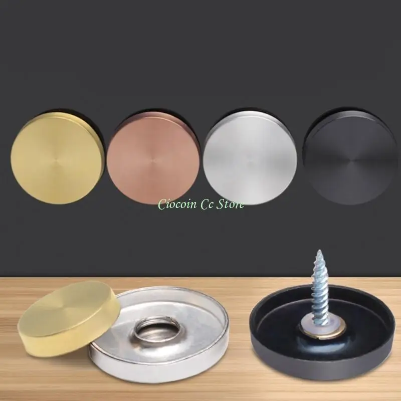 X90F 40pcs Steel Mirror Screws Decorative Caps Kitchen Ceiling Hardware for Home Improvement & Commercial Space Designs