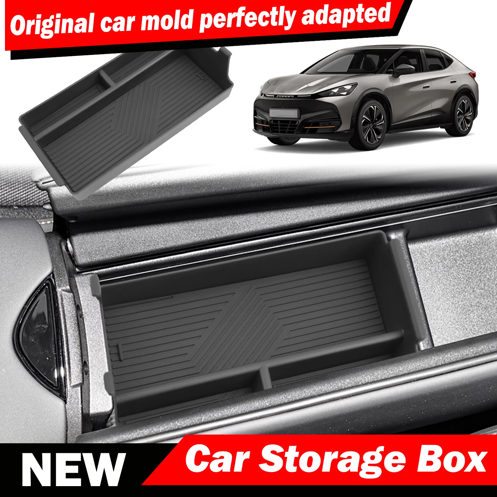 For Cupra Tavascan EV 2025-2027 Premium and Performance Front Seats Under Seat Drawer TPE Storage Box
