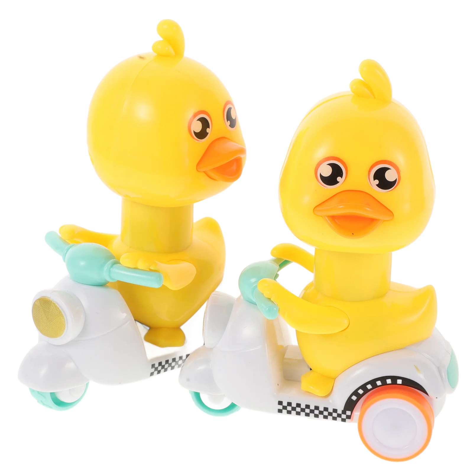 2 pezzi piccola anatra gialla tirare indietro auto sicura durevole bambini apprendimento precoce mini veicolo educativo push back pull-back auto giocattolo