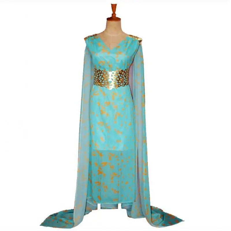 Mhysa Protector of the Realm Dress Belt 2Pcs Set Mother of Dragons Queen of Meereen Cosplay Outfit Halloween Carnival Costume