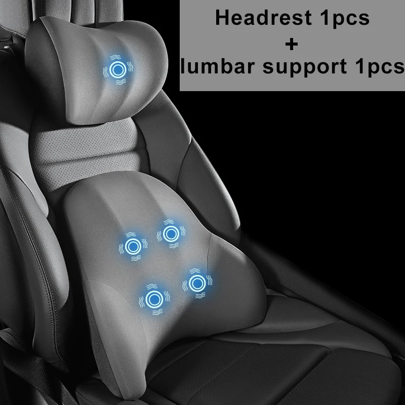 Pu Lederen Auto Lumbale Ondersteuning Pad Traagschuim Auto Nek Kussen Hoofd Taille Rug Ondersteuning Auto Hoofdsteun Rugkussen Autostoel Kussen