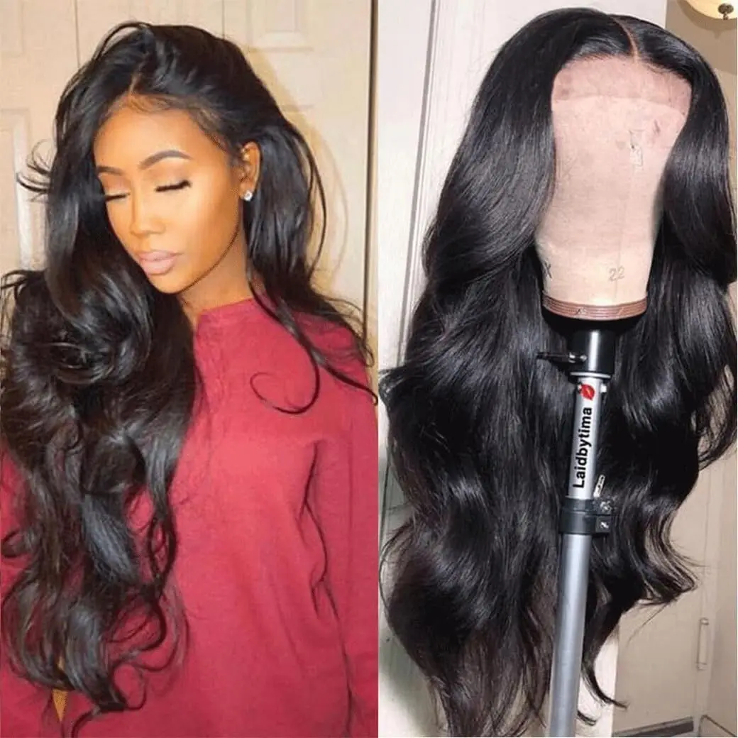 

4x4 Body Wave Lace Front Wigs Human Hair Pre Plucked with Baby Hair 220% Density Human Hair Wigs Brazilian Virgin wigs