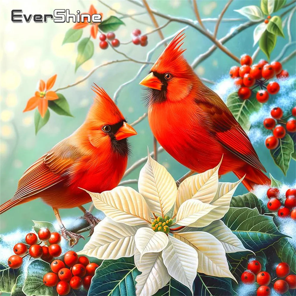 

Evershine Diamond Embroidery Bird Picture Of Rhinestones Painting Flower Cross Stitch Kit Mosaic Animal Handmade Gift