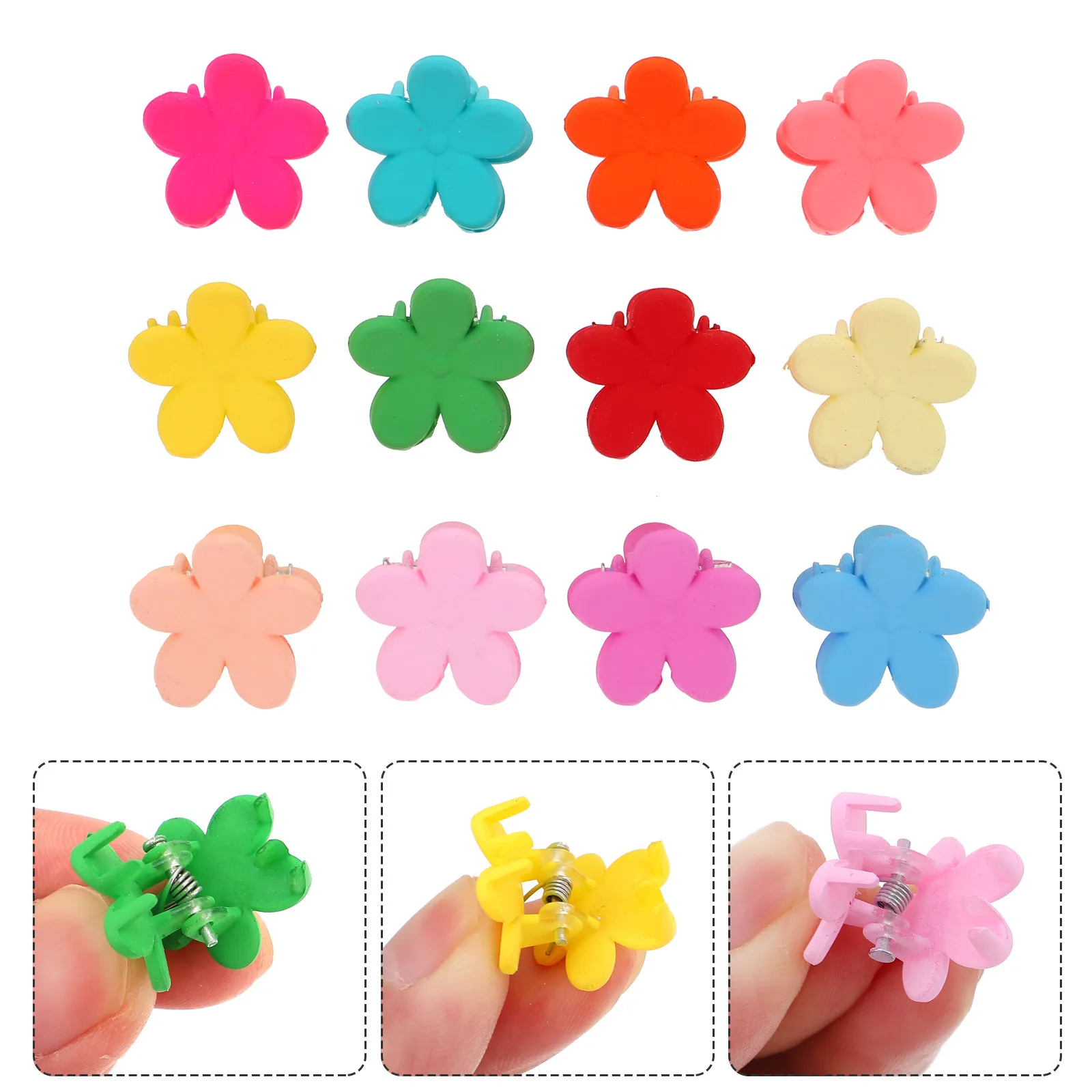 

40Pcs Small Flower Hair Claw Clips Simple Claw Design Hair Jaw Clips for Baby Kids Girls Hairstyles Jaw Grip Clip