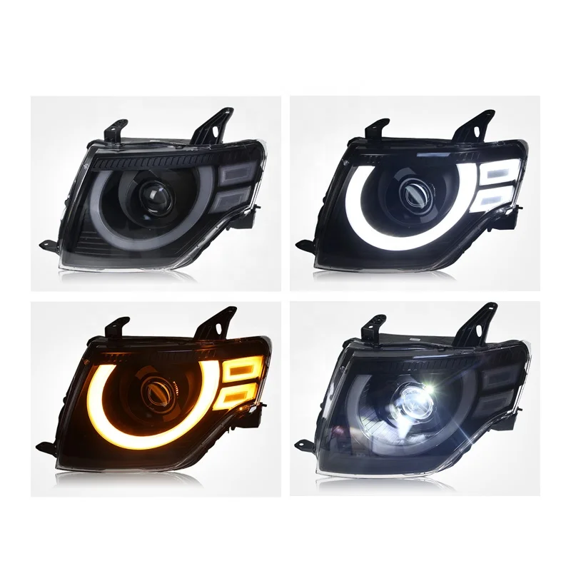 التوصيل والتشغيل DRL مصباح سيارة رئيس ضوء ترقية LED المصباح ل باجيرو IV V93 V97 V87 2015-2022 المصابيح الأمامية #3