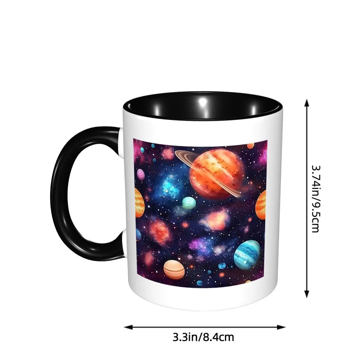 Solar System Space Planets Universe Mug Funny Ceramic Coffee Cups Tea Mugs Milk Cup Drinkware Gift for Woman Man