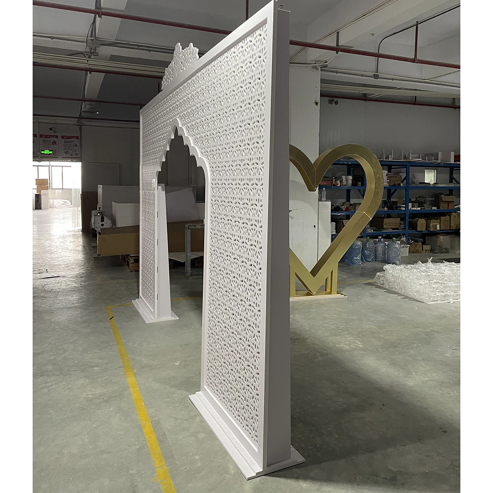 Good Quality Classics white Coroul Acrylic And Pvc Arch Backdrop For Wedding Decoration