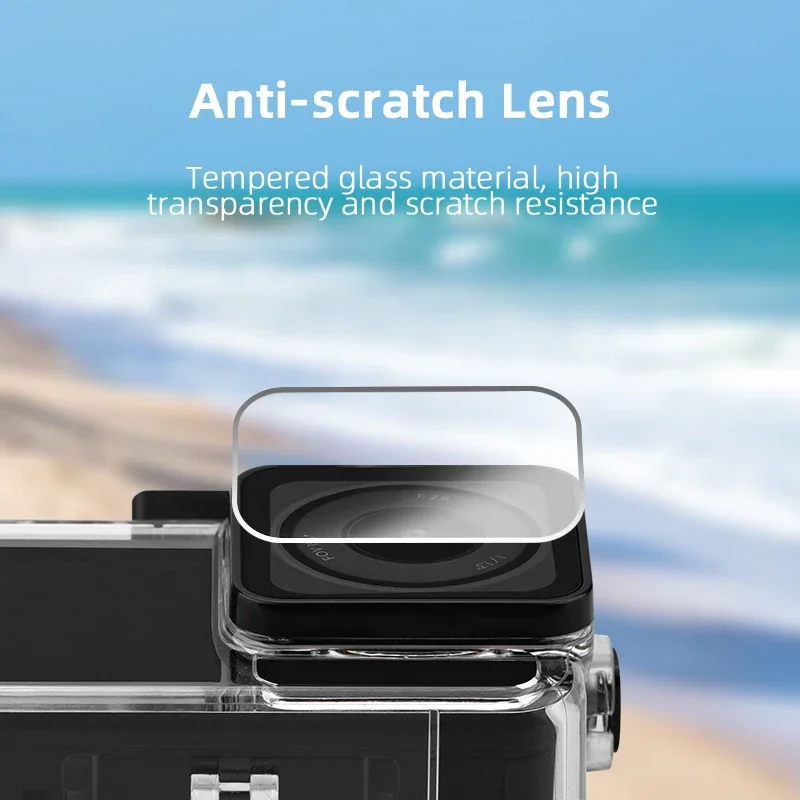 BRDRC Custodia impermeabile per DJI Action 3 4 5 Pro Custodia protettiva per immersioni profonde Touch screen subacqueo Accessori per fotocamere sportive