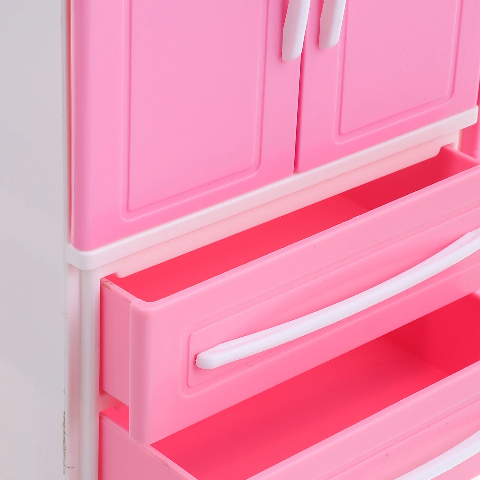 옷걸이와 선반이 있는 인형의 집용 미니어처 옷장 대용량 의류 보관함 어린이 놀이방 장식