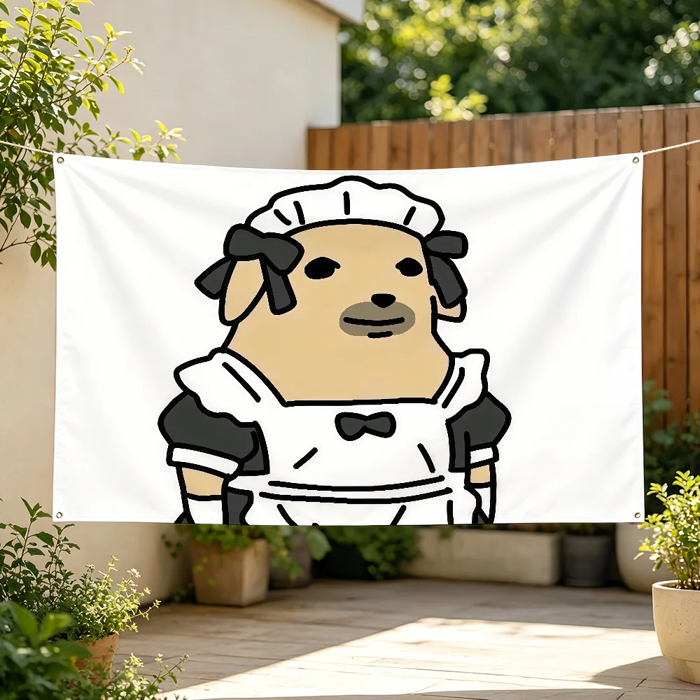 Nudaeng Dog Flag Personalized Banner For Sports Matches Games Parade Rally Holiday Festival Backyard Balcony Club Bar Decor
