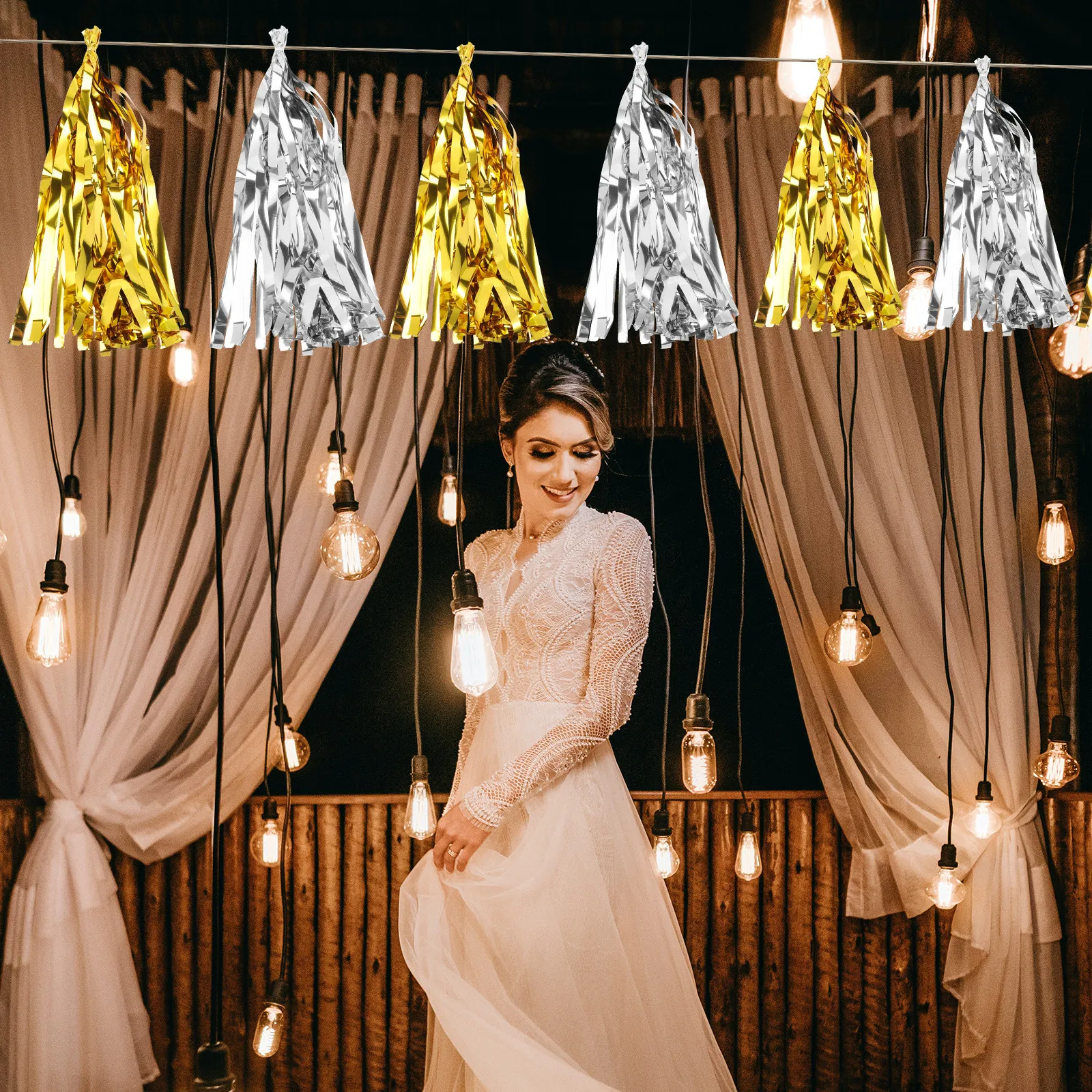 

50 шт. Декоративные помпоны-кисточки для гирлянд, украшения на день рождения, свадьбу, подвески-кисточки для рукоделия, подвесные элементы