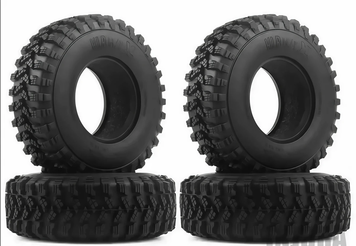 1.9 Inch Crawler Tire 106mm OD 4Pcs With Foam Insert For TRX4 SCX10 YK RGT CROSS‑RC 1/10 RC Crawler Upgrade Parts