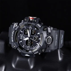 Sport Watch Military Watch For Men Alarm Clock Stopwatch LED Digital Back Light Dual Time Display 8008 Men's Watches Waterproof