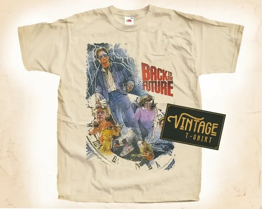 

Back To The Future V1 Vintage T Shirt For Men Natural S-5Xl