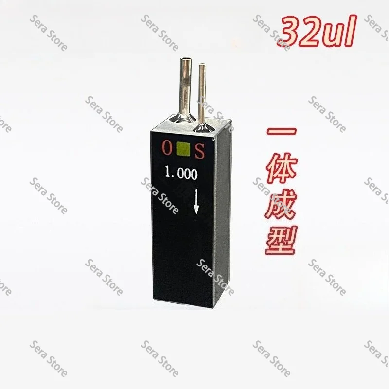 Quartz Flow Cuvette Double Threaded Tube Fluorescence High Transmittance Flow Cell Transparent UV Acid and Alkali Resistant