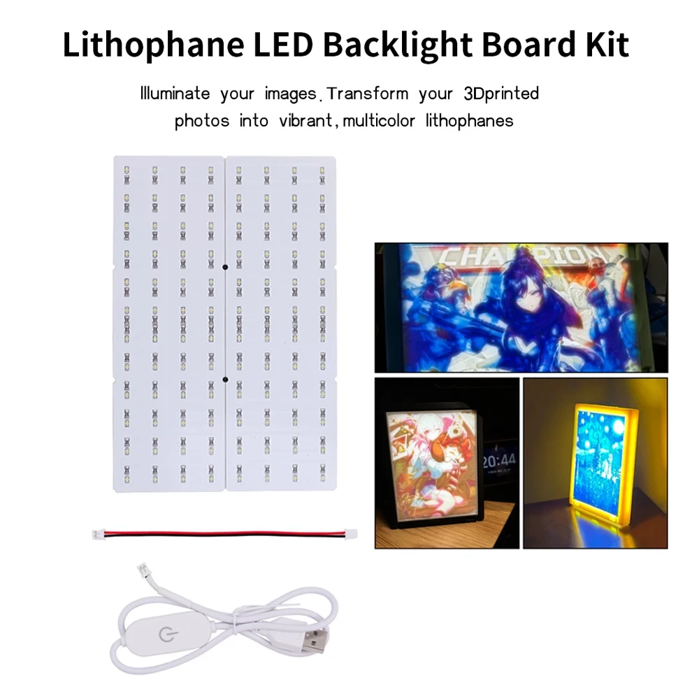

For Bambu Lab Lithophane Led Panel CMYK LED Backlight Board PLA Basic CMYK Lithophane Bundle 3D Print Lithophane Photo DIY