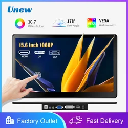 15,6-Zoll-Touch-Monitor-Display 1080P FHD 1920X1080 geeignet für zweite Monitoranzeige unterstützt VGA USB AV HDMI Video-Eingang